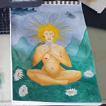 Meu projeto do curso: Ilustração artística: desenhe seu imaginário. Traditional illustration, Painting, Creativit, Pencil Drawing, and Drawing project by Catarine Freire - 05.15.2023