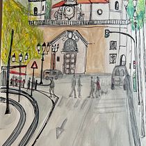 Mi proyecto del curso: Urban sketching: crea paisajes urbanos expresivos. Painting, Sketching, Drawing, Watercolor Painting, Sketchbook & Ink Illustration project by Paola Bizioli - 05.16.2023