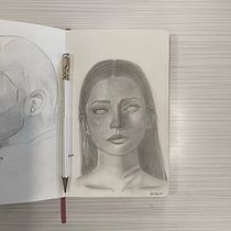 Mi proyecto del curso: Cuadernode retratos a línea con grafito. Esboçado, Desenho, Desenho de retrato, Sketchbook, e Artes plásticas projeto de anthony_nun12 - 15.05.2023