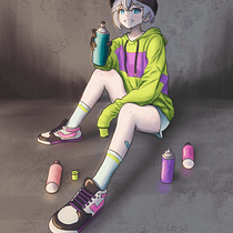 "Kiri" Mi proyecto del curso: Ilustración digital de personajes manga. Un proyecto de Ilustración tradicional, Diseño de personajes, Cómic, Ilustración digital y Manga de Manuel Esteban Calvo Ramirez - 17.05.2023