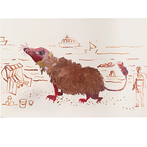 Mein Abschlussprojekt für den Kurs: Kreative Illustrationstechniken mit Gouache. Traditional illustration, Character Design, Fine Arts, Painting, Children's Illustration, Gouache Painting, and Picturebook project by Fran - 05.17.2023