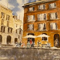 Mi proyecto del curso: Técnicas modernas para paisajes urbanos en acuarela. Painting, and Watercolor Painting project by alvarezisabel75 - 05.17.2023