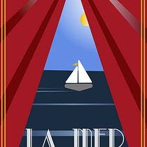 Mon projet du cours : Illustration numérique style art déco. Traditional illustration, Fine Arts, Poster Design, and Digital Illustration project by Costisella Anne - 05.16.2023