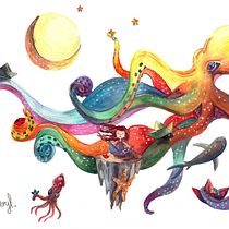 Mi proyecto del curso: Técnicas de acuarela para ilustraciones de ensueño. Traditional illustration, Drawing, Watercolor Painting, and Editorial Illustration project by Cheryl Araujo - 05.17.2023
