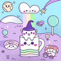 Meu projeto do curso: Design de mundos kawaii: crie ilustrações alegres. Character Design, Digital Illustration, and Manga project by Yasmin Cardoso - 02.18.2023