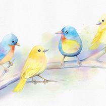 My project for course: Artistic Watercolor Techniques for Illustrating Birds. Traditional illustration, Watercolor Painting, Realistic Drawing, and Naturalistic Illustration project by Yuliia Druzenko - 05.16.2023