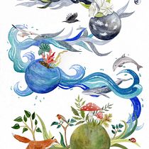 My project for course: Watercolor Techniques for Dreamlike Illustrations. Traditional illustration, Drawing, Watercolor Painting, and Editorial Illustration project by Diana Poell - 05.19.2023