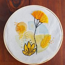 Mi proyecto del curso: Técnicas básicas de bordado y acuarela: "Otoñando". Painting, Watercolor Painting, Embroider, and Textile Design project by Teresa - 05.19.2023