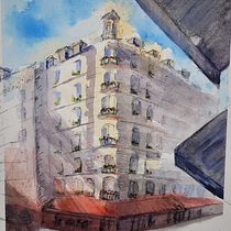 Mijn project van de cursus: Architectuur tekenen met aquarel en inkt. Sketching, Drawing, Watercolor Painting, Architectural Illustration, Sketchbook & Ink Illustration project by Monique Satijn - 05.19.2023