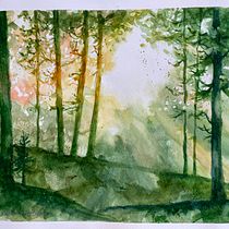 My project for course: Dreamy Watercolor Landscapes: Paint with Light. Un projet de Peinture , et Aquarelle de Kathleen Pittman - 19.05.2023