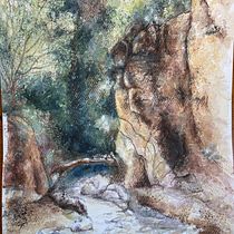 Mon projet du cours : Peinture de paysages réalistes à l'aquarelle. Projekt z dziedziny  Sztuki piękne,  Malarstwo, Sketching, Malowanie akwarelą, Ilustracja naturalist i czna użytkownika Corine Delpech-Delmond - 20.05.2023