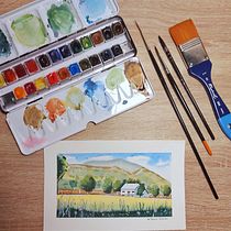 Mon projet du cours : Carnet de voyage à l’aquarelle. Traditional illustration, Watercolor Painting, Architectural Illustration, and Sketchbook project by Mline JUNE - 05.20.2023