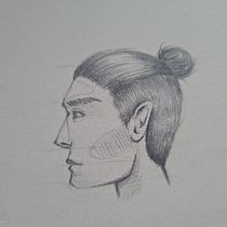 Mein Abschlussprojekt für den Kurs: Skizzenbuch für Porträts: Erkunde das menschliche Gesicht. Esboçado, Desenho, Desenho de retrato, Desenho artístico, e Sketchbook projeto de ann_kathrinhader - 20.05.2023
