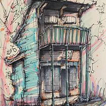 My project for course: Expressive Architectural Sketching with Colored Markers. Sketching, Drawing, Architectural Illustration, Sketchbook & Ink Illustration project by Russ Parker - 05.15.1993