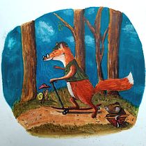Mein Abschlussprojekt für den Kurs: Gouache: Naturwelten aus der Fantasie malen. Character Design, Painting, Drawing, Children's Illustration, and Gouache Painting project by Gretel Schwe - 05.21.2023