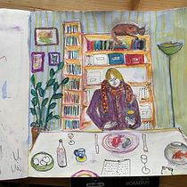 Mein Abschlussprojekt für den Kurs: Das Skizzenbuch als Erkundungsreise: Finde deinen Zeichenstil. Traditional illustration, Sketching, Creativit, Drawing, Watercolor Painting, Sketchbook, and Gouache Painting project by Val - 05.21.2023