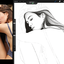 Mi proyecto del curso: Retrato ilustrado con Procreate. Projekt z dziedziny Trad, c, jna ilustracja, Grafika wektorowa, Ilustracja c, frowa i Portret użytkownika Dayana Paola Gamez Ayerdis - 21.05.2023