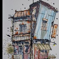 Il mio progetto del corso: Disegno architettonico espressivo con pennarelli colorati. Sketching, Drawing, Architectural Illustration, Sketchbook & Ink Illustration project by Francesco Di Biagio - 05.03.2023
