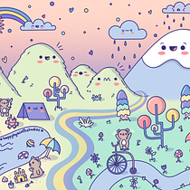 Kawaii PNW. Character Design, Digital Illustration, and Manga project by jacenta.holtsclaw - 05.18.2023