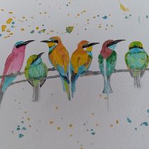 My project for course: Artistic Watercolor Techniques for Illustrating Birds. Traditional illustration, Watercolor Painting, Realistic Drawing, and Naturalistic Illustration project by Virginia Ross - 05.19.2023