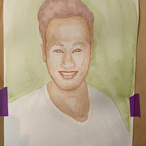 My project for course: Watercolor Portraits: Capture a Model's Personality. Fine Arts, Painting, Watercolor Painting, and Portrait Drawing project by richard_nind - 05.23.2023