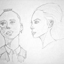 My project for course: Portrait Sketchbooking: Explore the Human Face. Esboçado, Desenho, Desenho de retrato, Desenho artístico, e Sketchbook projeto de calplain - 23.05.2023