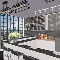 Mi proyecto del curso: Diseño de interiores para restaurantes. Projekt z dziedziny Architektura wnętrz, Projektowanie wnętrz, Dekoracja wnętrz, Projektowanie powierzchni h, low, ch i Projektowanie przestrzeni użytkownika Daimarelis traba - 23.05.2023