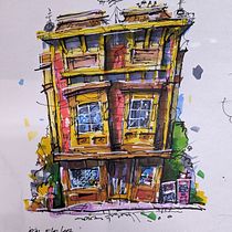 My project for course: Expressive Architectural Sketching with Colored Markers. Sketching, Drawing, Architectural Illustration, Sketchbook & Ink Illustration project by Bruce Hancock - 05.20.2023