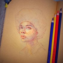 Mi proyecto del curso: Dibujo de retratos llamativos con lápices de colores. Drawing, Portrait Drawing, Sketchbook, and Colored Pencil Drawing project by Oscar Romero - 05.24.2023