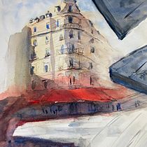 My project for course: Architectural Sketching with Watercolor and Ink. Sketching, Drawing, Watercolor Painting, Architectural Illustration, Sketchbook & Ink Illustration project by Lisa Cain - 05.24.2023
