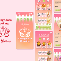Fae Hollow Cottagecore Cooking: App Design: Prototyping for Beginners. Un proyecto de UX / UI, Diseño mobile, Diseño de apps, Diseño de producto digital, Diseño de juegos, Diseño gráfico, Pintura, Diseño Web, Diseño de logotipos, Concept Art, Videojuegos, Ilustración infantil, Desarrollo de videojuegos, Business, Diseño textil, Pintura digital y Diseño digital de Lauren Oien - 24.05.2023