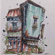 Il mio progetto del corso: Disegno architettonico espressivo con pennarelli colorati. Sketching, Drawing, Architectural Illustration, Sketchbook & Ink Illustration project by simona_basilico - 05.24.2023
