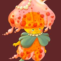 My project for course: Fantasy Character Design in Procreate. Projekt z dziedziny Trad, c, jna ilustracja, Projektowanie postaci, Ilustracja c, frowa, R, sunek c, frow, Malarstwo c i frowe użytkownika Robotor - 24.05.2023