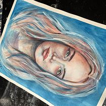 Mi proyecto del curso: Retrato artístico en acuarela. Fine Arts, Painting, Watercolor Painting, and Portrait Drawing project by Jessica Paredes Romero - 05.25.2023
