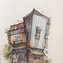 My project for course: Expressive Architectural Sketching with Colored Markers. Sketching, Drawing, Architectural Illustration, Sketchbook & Ink Illustration project by Pallavi K - 05.24.2023