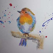 My project for course: Artistic Watercolor Techniques for Illustrating Birds. Traditional illustration, Watercolor Painting, Realistic Drawing, and Naturalistic Illustration project by emilliya - 05.26.2023