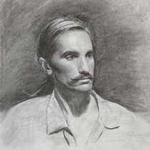 My project for course: Realistic Portraits Using Charcoal. Ilustração tradicional, Artes plásticas, Desenho, Desenho de retrato, e Desenho realista projeto de yueshi89 - 26.05.2023