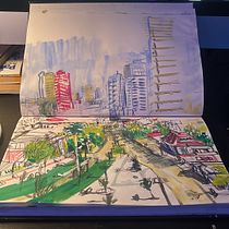 Mi proyecto del curso: Sketchbook pictórico en gouache. Ilustração tradicional, Esboçado, Desenho, Ilustração arquitetônica, Sketchbook, e Pintura guache projeto de Junior Romero - 25.05.2023
