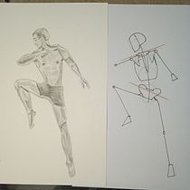 Mi proyecto del curso: Dibujo anatómico para principiantes. Fine Arts, Sketching, Pencil Drawing, Drawing, Realistic Drawing, and Figure Drawing project by Angélica Botero - 05.26.2023