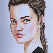 My project for course: Watercolor Portrait from a Photo. Traditional illustration, Watercolor Painting, and Portrait Drawing project by Prawesh Mitra - 05.25.2023