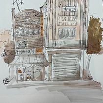 Meu projeto do curso: Desenho arquitetônico expressivo com marcadores coloridos. Sketching, Drawing, Architectural Illustration, Sketchbook & Ink Illustration project by sofiamvideira - 02.25.2023