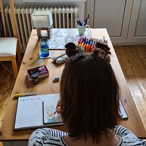 Mein Abschlussprojekt für den Kurs: Das Skizzenbuch als Erkundungsreise. Traditional illustration, Sketching, Creativit, Drawing, Sketchbook, Watercolor Painting, and Gouache Painting project by Kim Beekmann - 05.27.2023