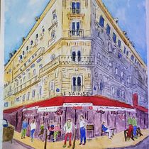 My project for course: Architectural Sketching with Watercolor and Ink. Sketching, Drawing, Watercolor Painting, Architectural Illustration, Sketchbook & Ink Illustration project by debashcrofts - 05.27.2023