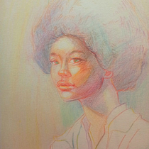 Mi proyecto del curso: Dibujo de retratos llamativos con lápices de colores. Drawing, Portrait Drawing, Sketchbook, and Colored Pencil Drawing project by Alexis Collipal Chodiman - 05.24.2023