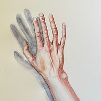 My project for course: Illustration of Hands with Expressive Watercolors. Painting, Watercolor Painting, and Figure Drawing project by Sabine Nimz - 05.29.2023