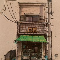My project for course: Expressive Architectural Sketching with Colored Markers. Sketching, Drawing, Architectural Illustration, Sketchbook & Ink Illustration project by Boms Lowbrow - 05.29.2023