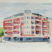 My project for course: Architectural Sketching with Watercolor and Ink. Sketching, Drawing, Watercolor Painting, Architectural Illustration, Sketchbook & Ink Illustration project by Bonnie Cameron - 05.29.2023