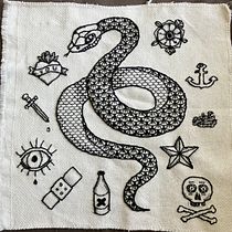 Mein Abschlussprojekt für den Kurs: Einführung in die Stickerei in Schwarz. Un proyecto de Bordado y Diseño textil de Anja Schwarzenbach - 29.05.2023
