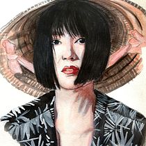 Final Project: Girl Wearing Leaf Hat. Fine Arts, Painting, Watercolor Painting, and Portrait Drawing project by Jeff Severson - 05.29.2023