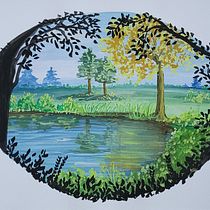 Meu projeto do curso: Pintura de paisagens atmosféricas com guache. Traditional illustration, Painting, and Gouache Painting project by vecchio.carladel - 05.29.2023